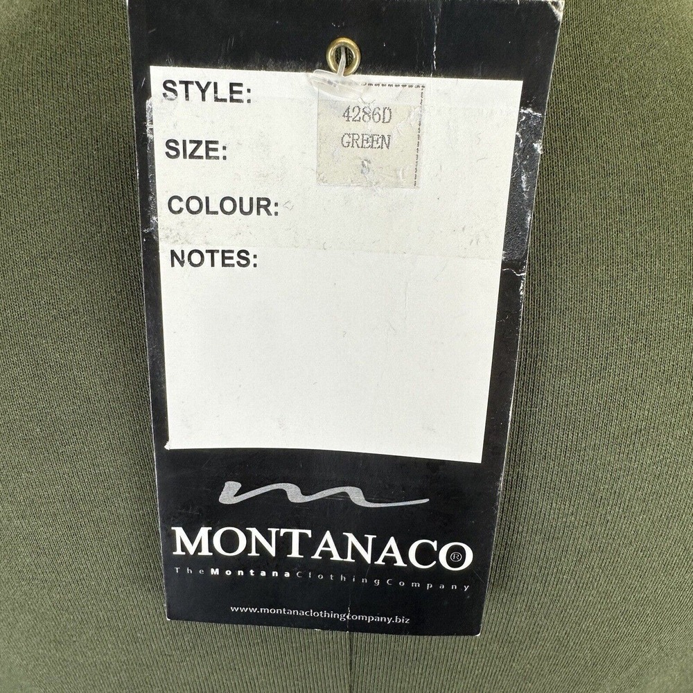 New Montana Clothing Company Double‎ Breasted Green Military Knit Jacket Size S - Picture 7 of 8